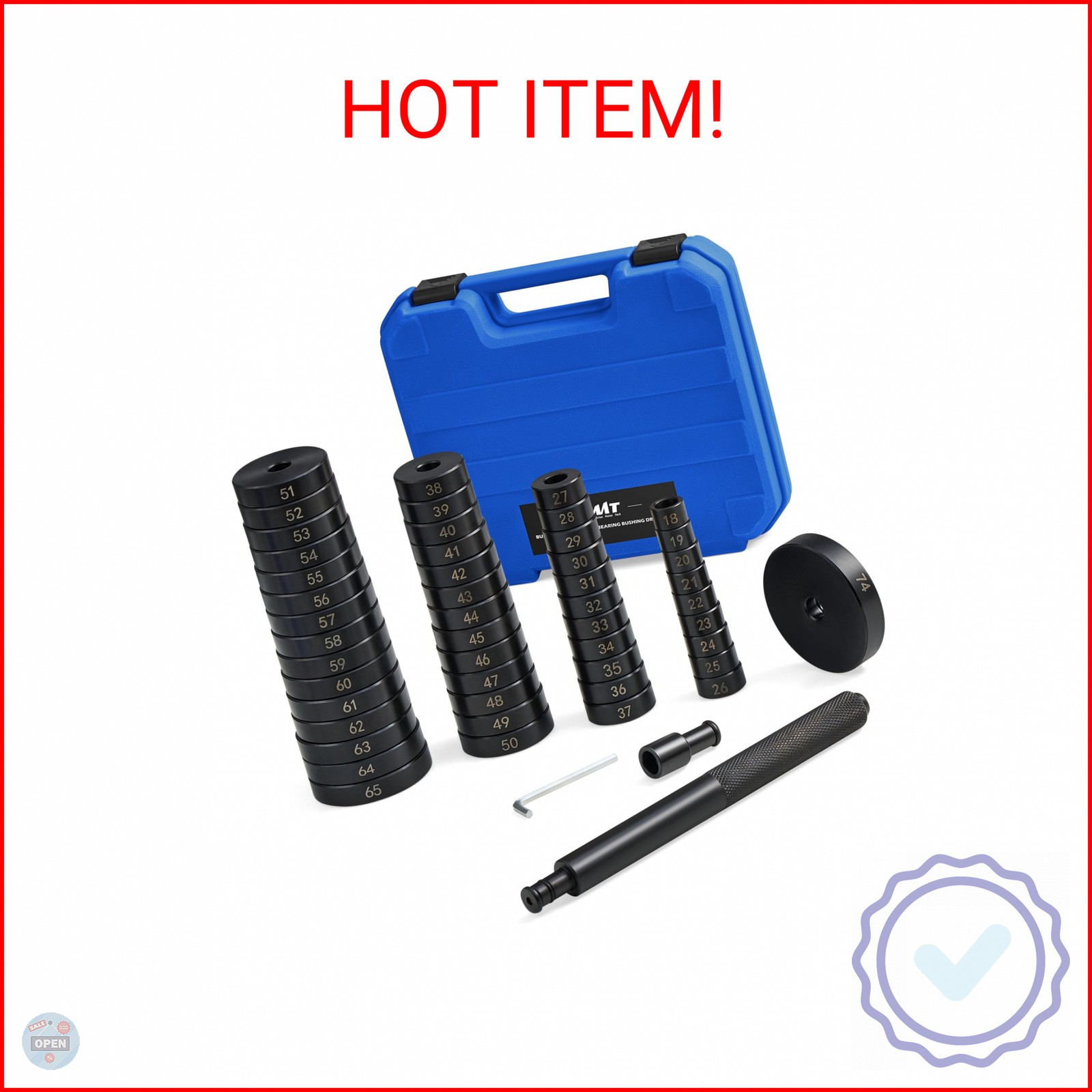 Orion Motor Tech 52-in-1 Custom Bushing Driver Tool Set and Transmission Wheel A