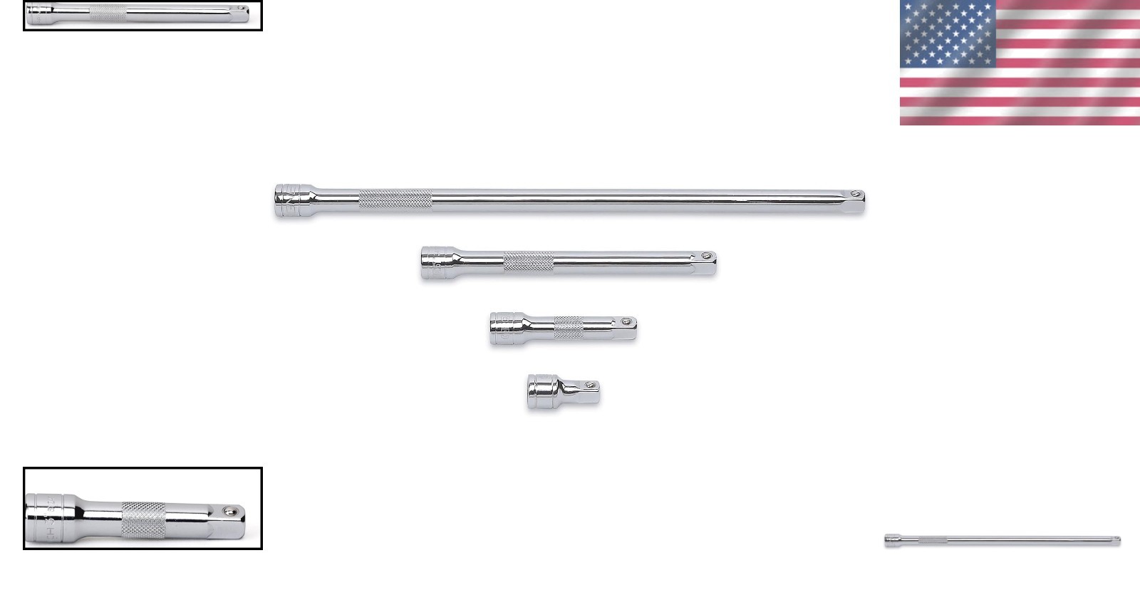 Gearwrench 81200D 4-Piece Drive Extension Set – Lightweight & Rust-Resistant