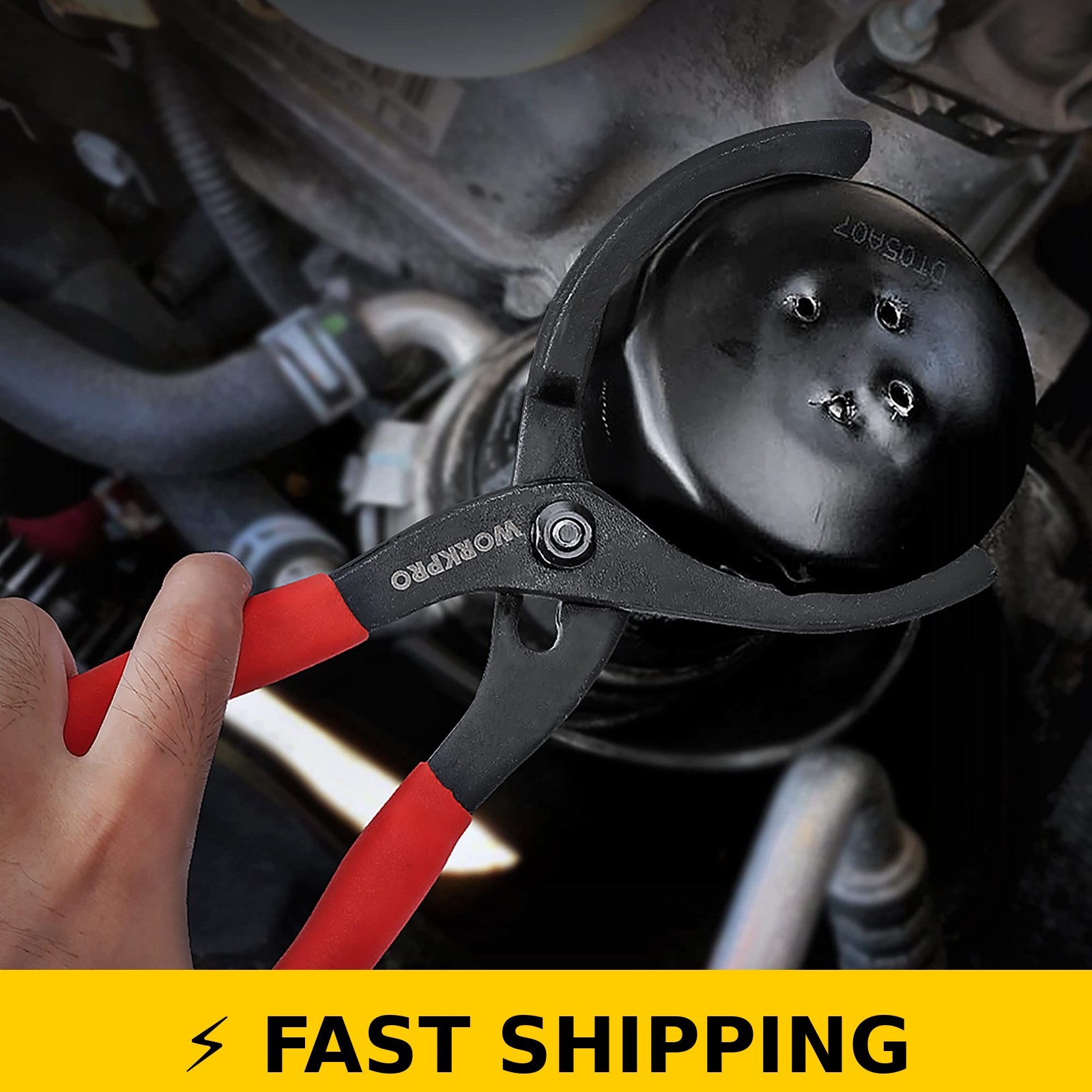 WORKPRO 12″ Adjustable Oil Filter Pliers – Engine Filter Tool