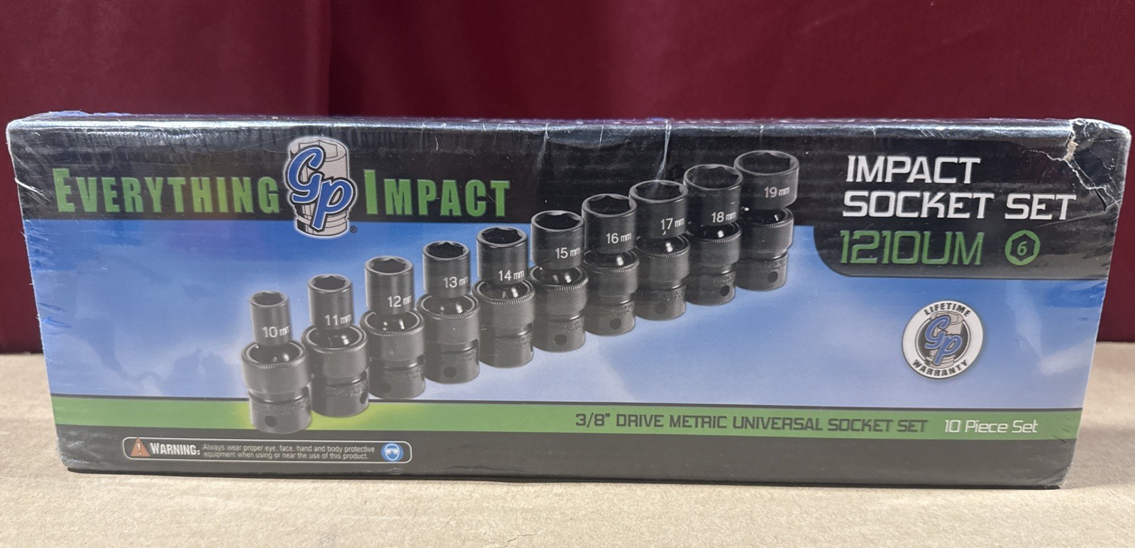 Grey Pneumatic 10pc 3/8″ Drive Metric Universal Impact Socket Set 10-19mm 1210UM