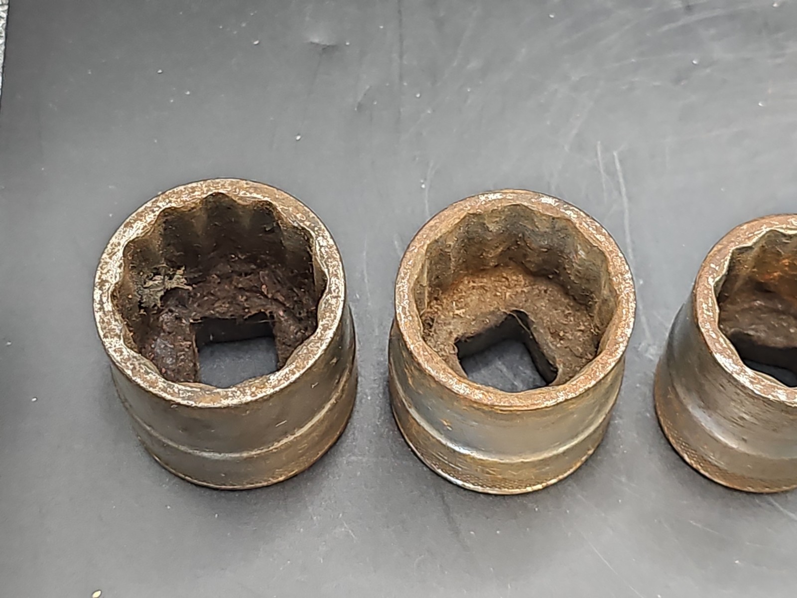 Craftsman BE 1/2 drive sockets 3/8 swivel etc 6 pieces