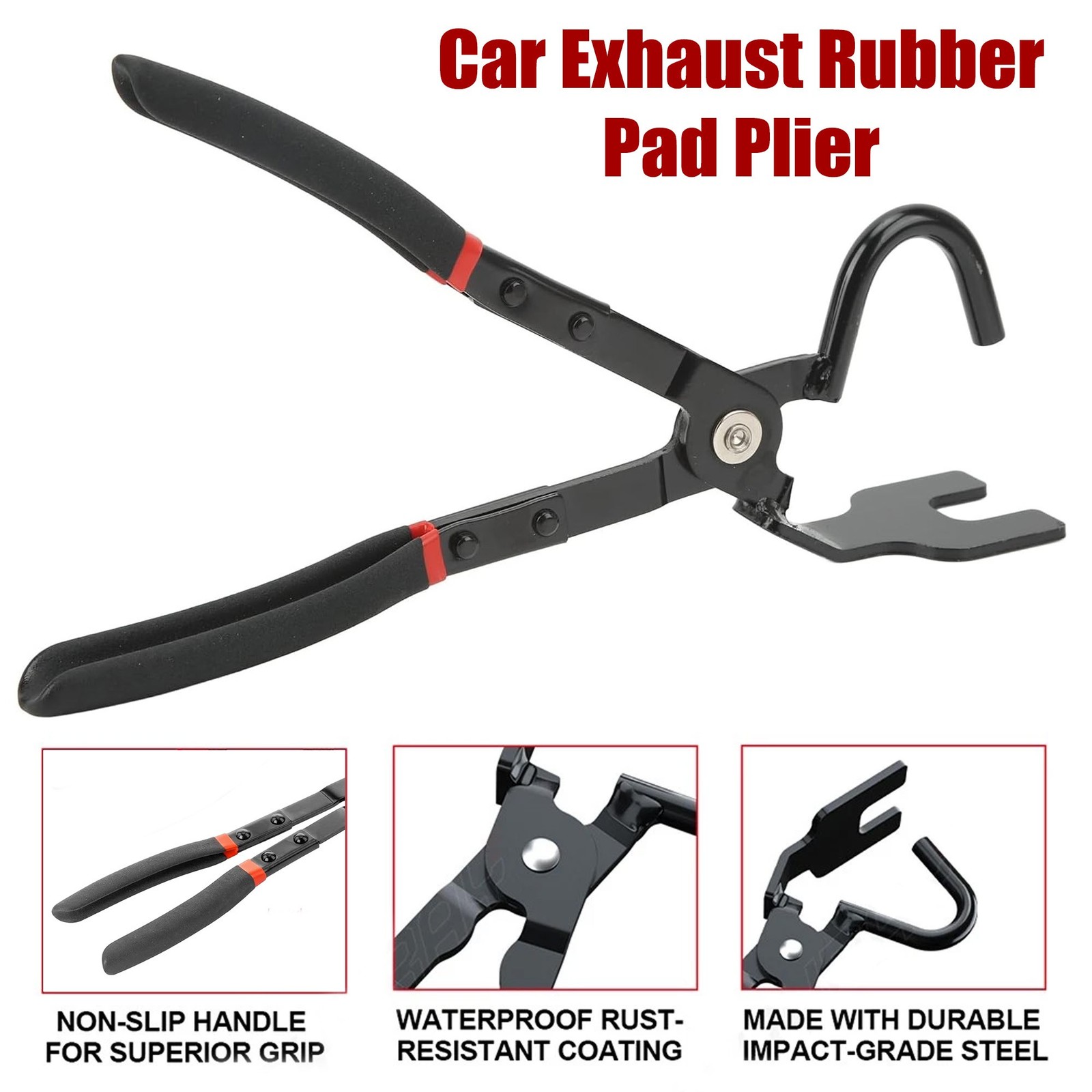 Exhaust Hanger Pliers, Rubber Exhaust Hanger Removal Tool, Universal Cars