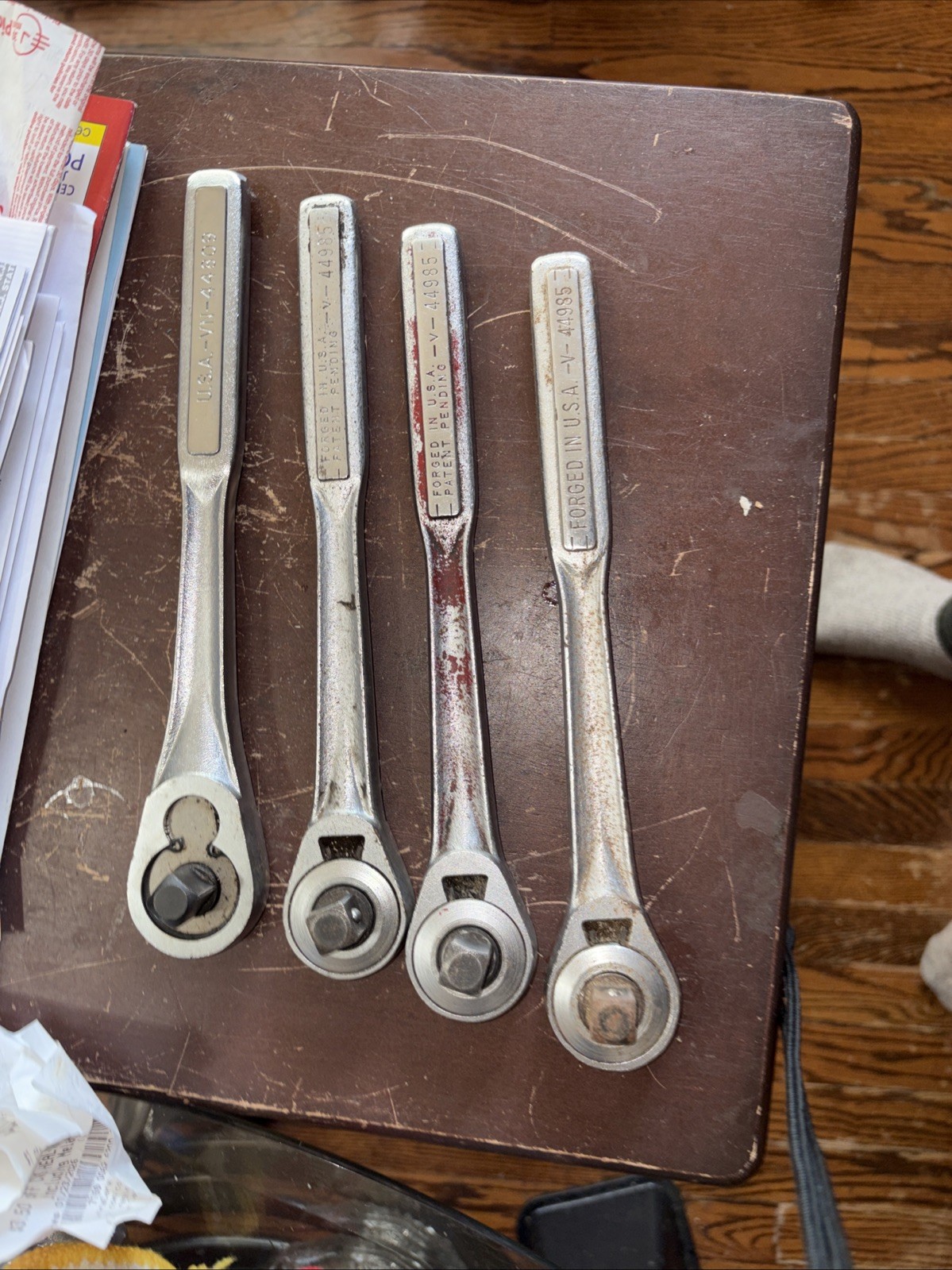 Lot Of 4 Vintage Craftsman 1/2” Quick Release Ratchets USA