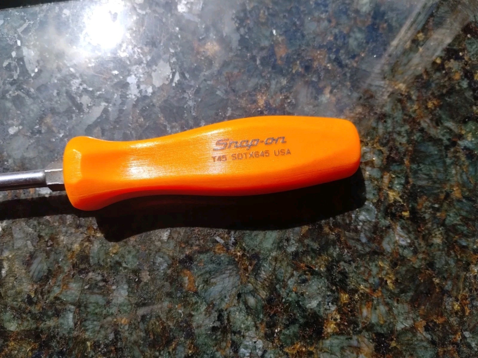 Snap On Tools USA RARE T45 TORX Hard Handle Orange Screwdriver SDTX645 USA.
