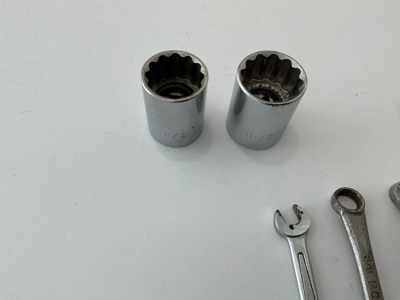 Asst. Bonney wrenches & sockets 8 pieces USA made all for $40