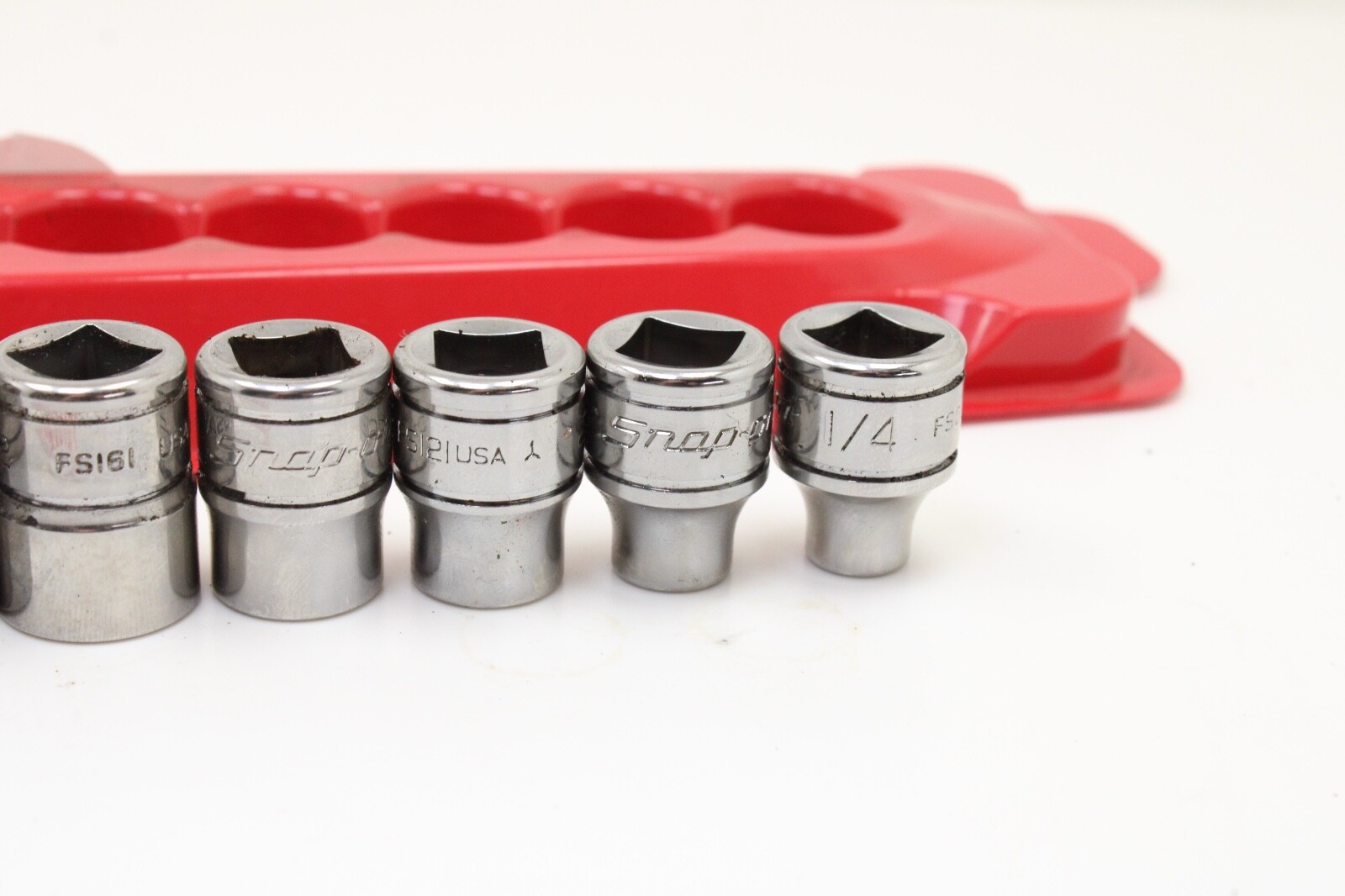 Snap On FS081-FS281 1/4″-78″ 3/8″ Drive 6 Point 11 Piece Shallow Sockets Set USA