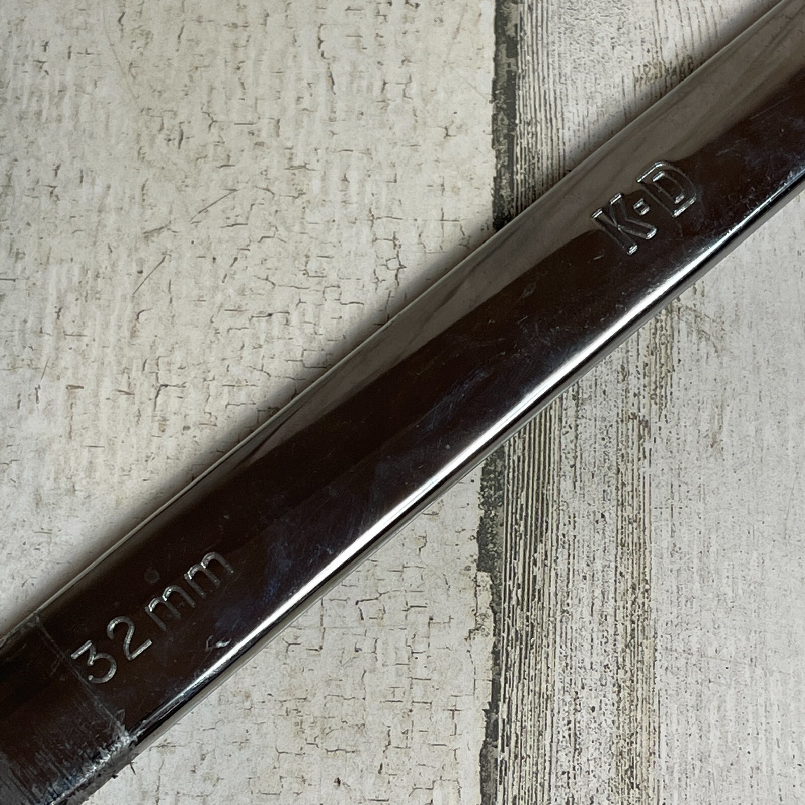 «K-D» Polished Chrome Combination Wrench, «32MM» USA 12pt, Part # 63532 KD