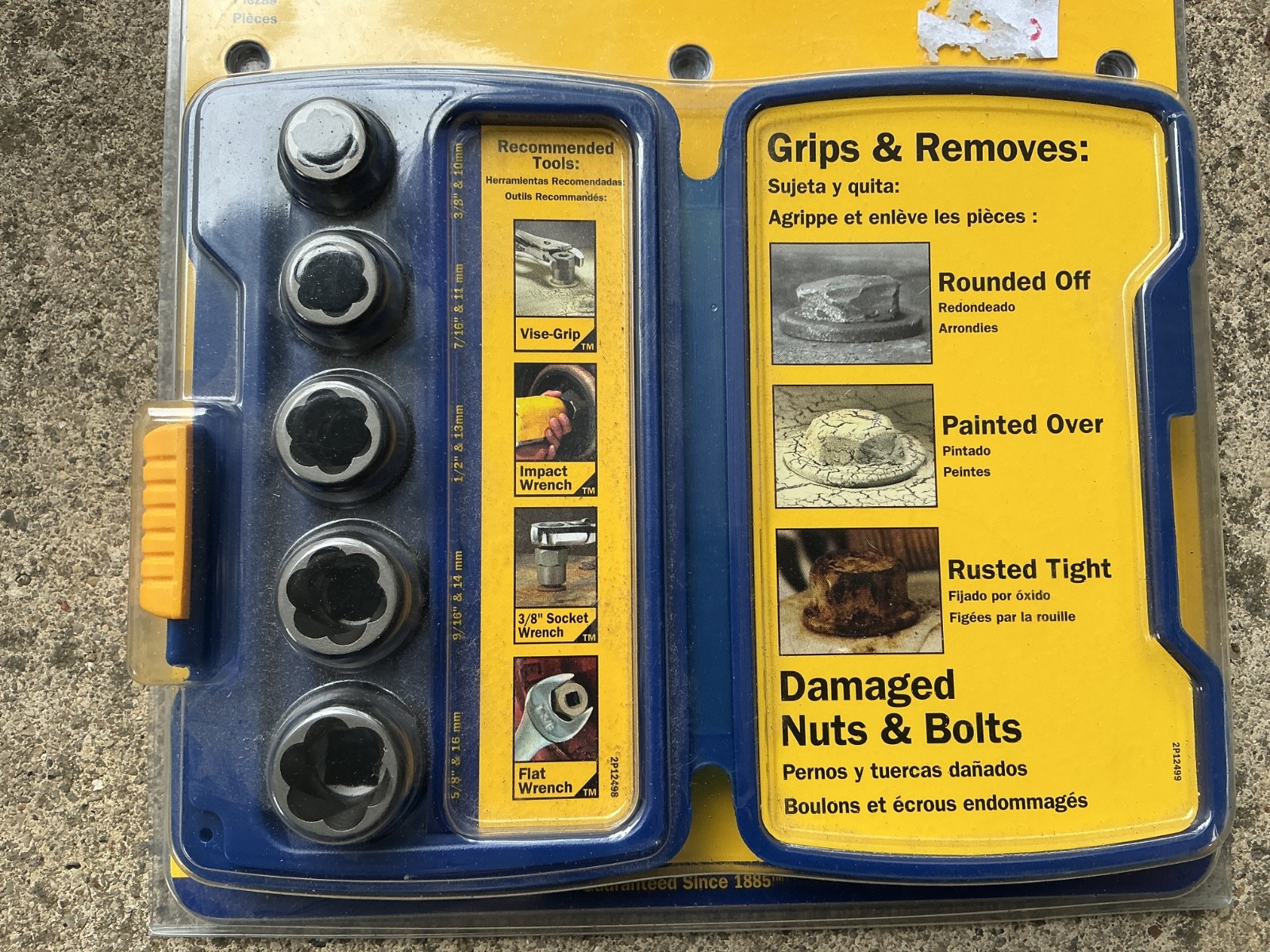 Irwin Hanson Bolt Grip Stripped Bolt Extractor Removers 5 Piece Set 394001 USA