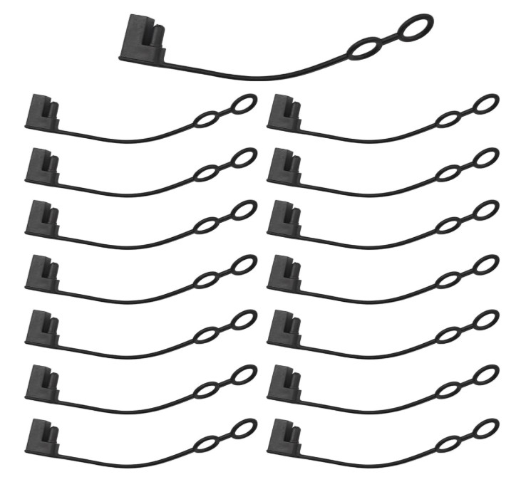 15PCS SAE Waterproof Dust Cap 2 Pin Plug Replacement Connector Protection Cover