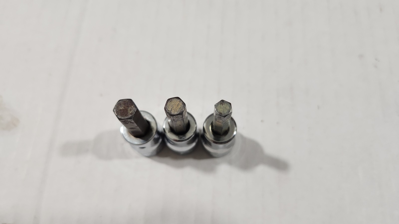Lot Of 3 Snap-On 3/8″ Drive 6,7,8mm Metric Standard Hex Allen Bit Driver Sockets
