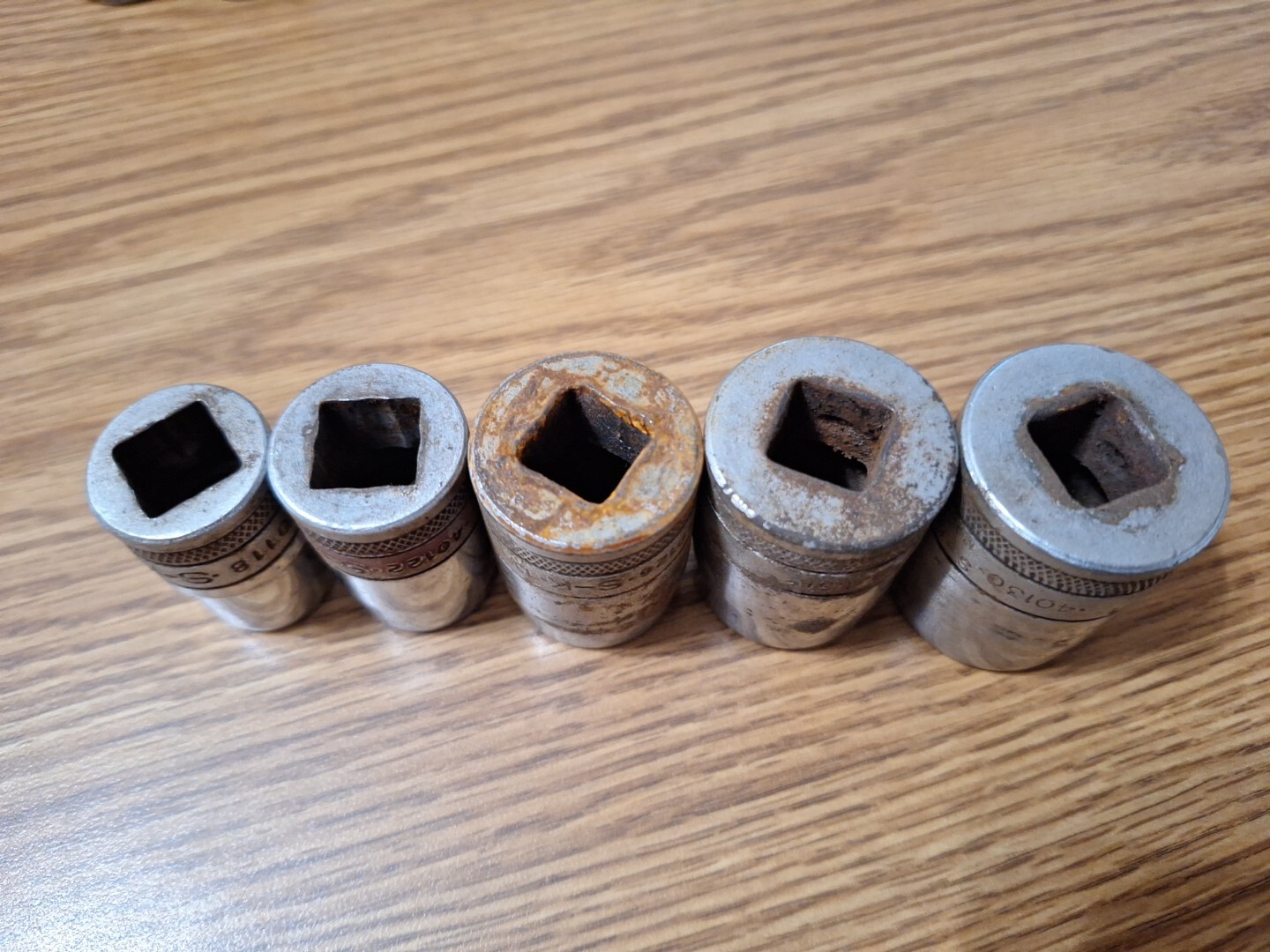 Vintage S-K Wayne Tools 1/2″ Drive 12 Point Sockets & 6 Point Socket