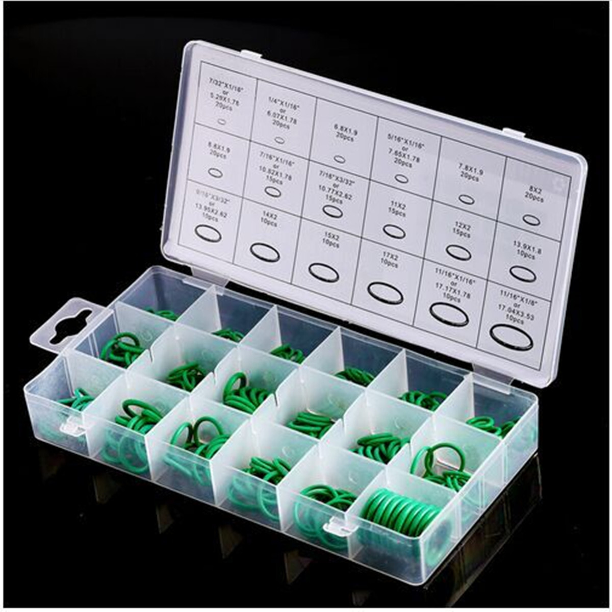 Car Air Conditioning Refrigerant A/C Repair O-Ring Seal Rubber Trim 270PCS Set