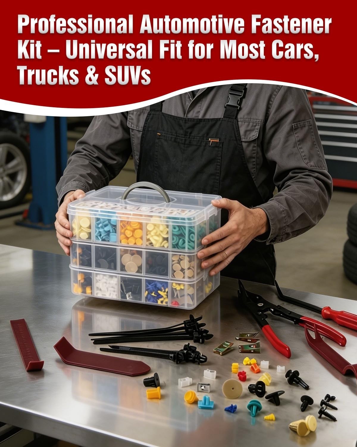 2080 PCS Automotive Retainer Clips & Trim Removal Tools – 33 Sizes For All Cars