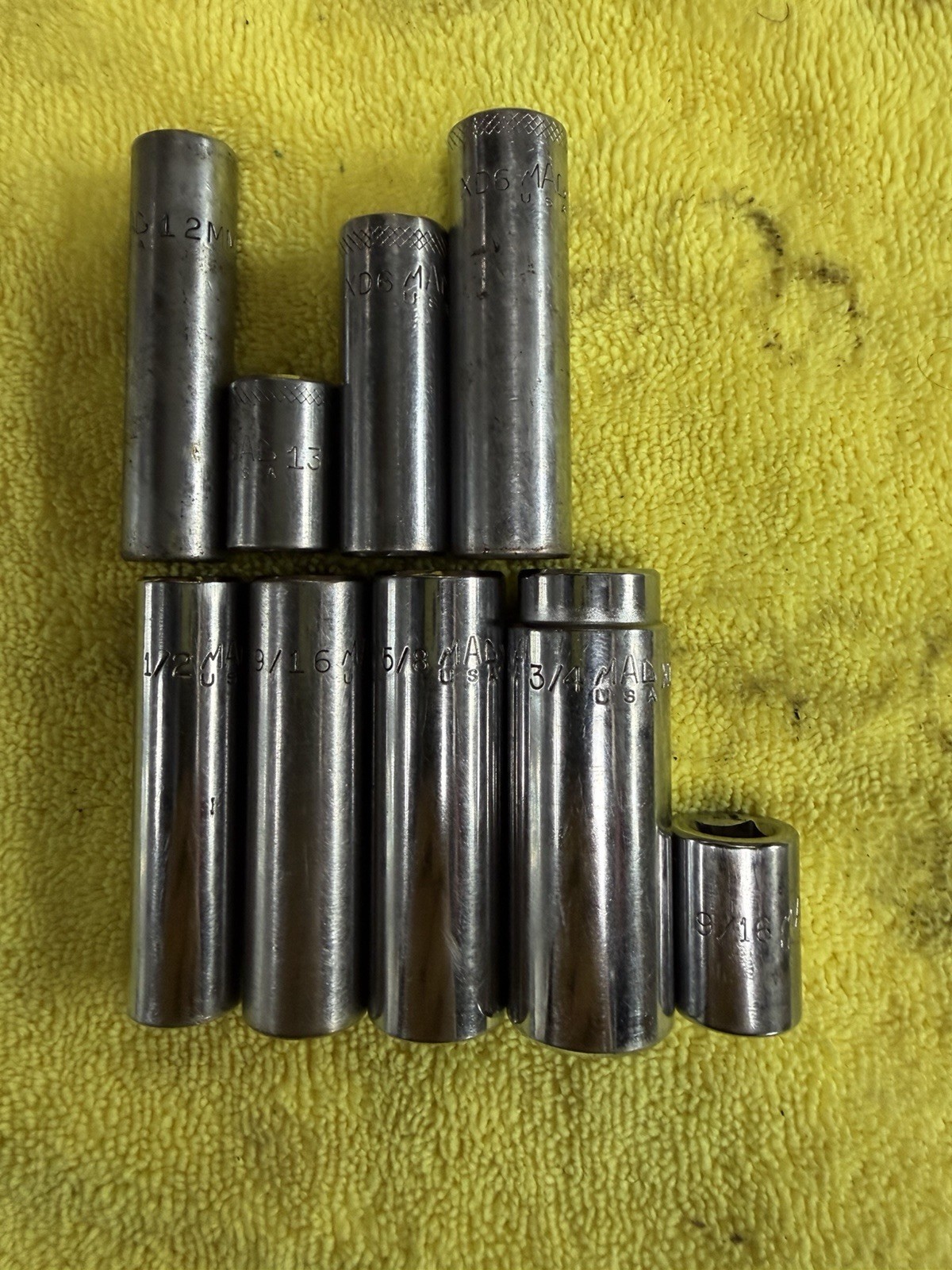 Mac Tools 3/8” Drive Chrome Socket Lot – See Description for Details