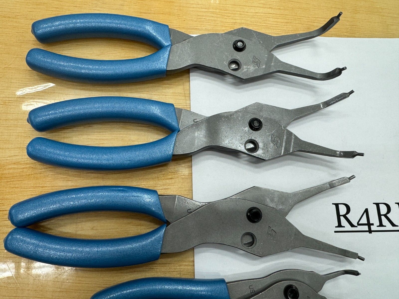 Snap-on Tools USA NEW RARE PEARL BLUE 12PC MASTER Snap Ring Plier Set SRPCR112PB