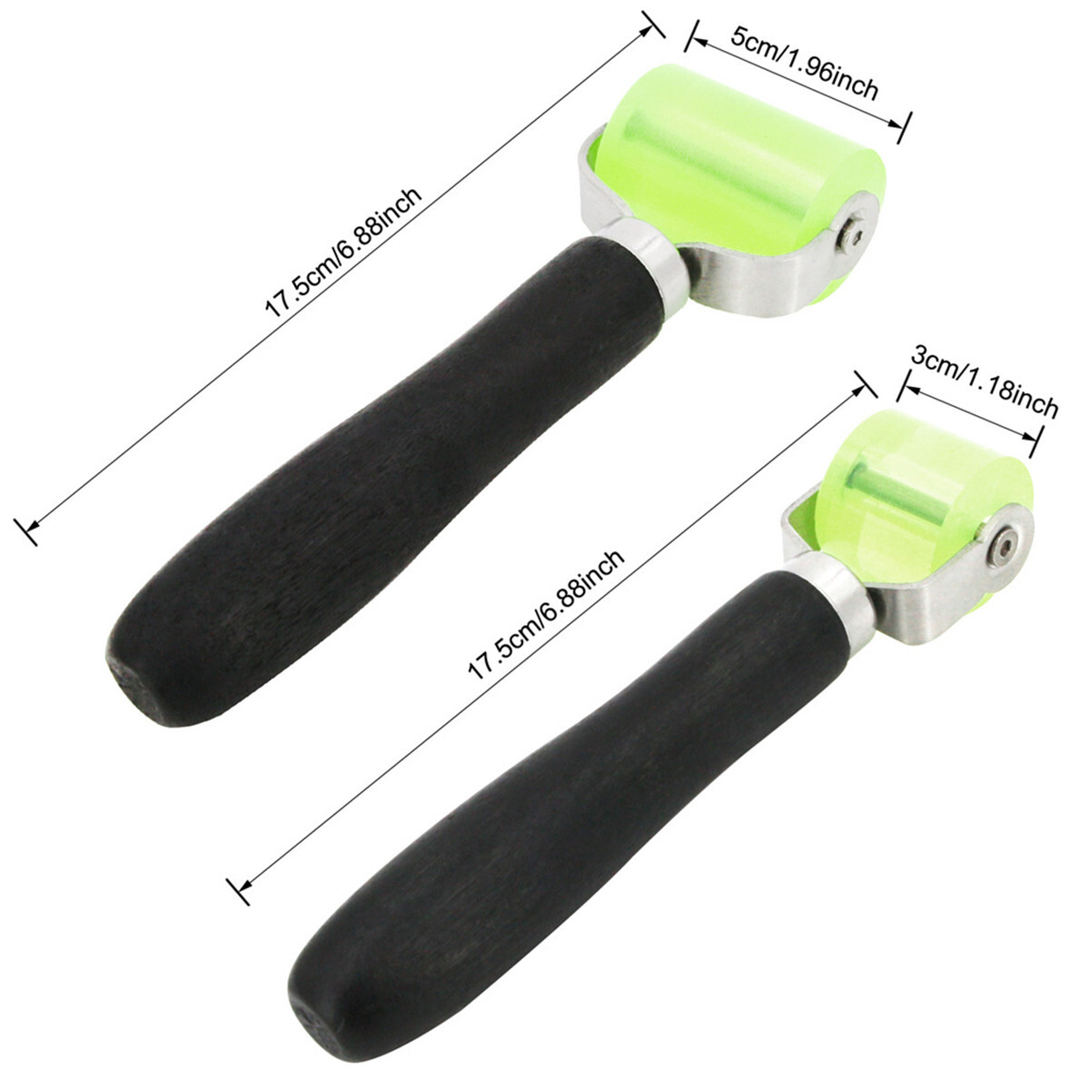 4PC Car Sound Noise Deadener Rubber Rolling Wheel Badge Emblem Glass Roller Tool