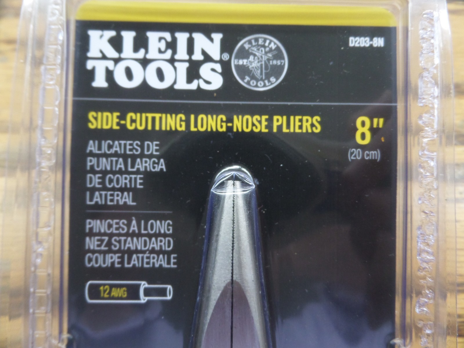 Klein Tools D203-8N , 8″ Side Cutting Long Nose Needle Nose Pliers