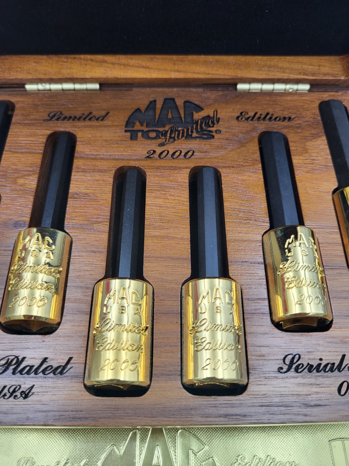 MAC Tools Hex Allen Socket Set Limited Edition 24K Gold Plated USA #0935 NICE