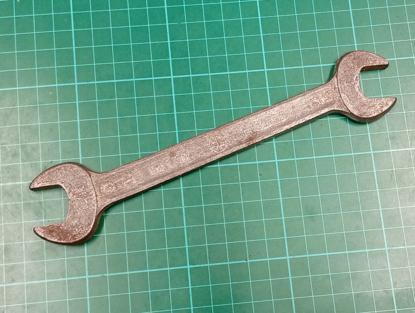 Vintage SUPERSLIM 11/16″ x 3/4″ AF, Open Ended Spanner, Made In England
