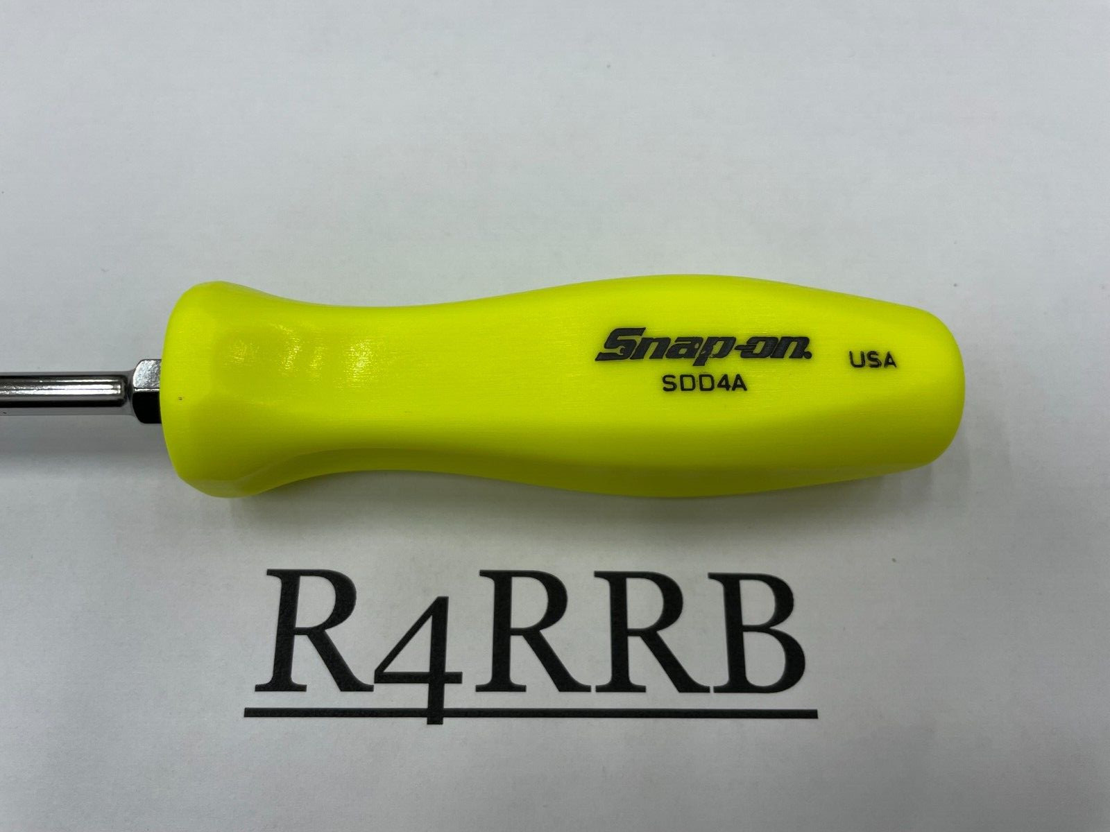 Snap-on Tools USA NEW HIVIZ CLASSIC Hard Handle Flat Head Screwdriver SDD4AHV