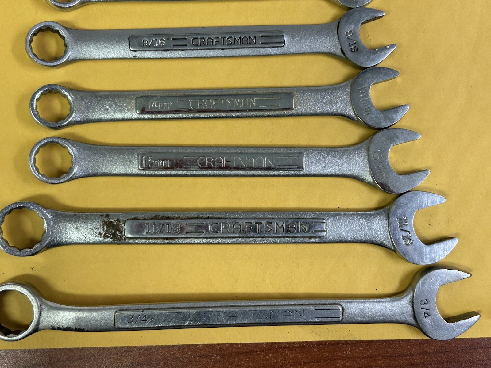 Craftsman 9 Piece Combination Wrench Set USA Vintage see all photos