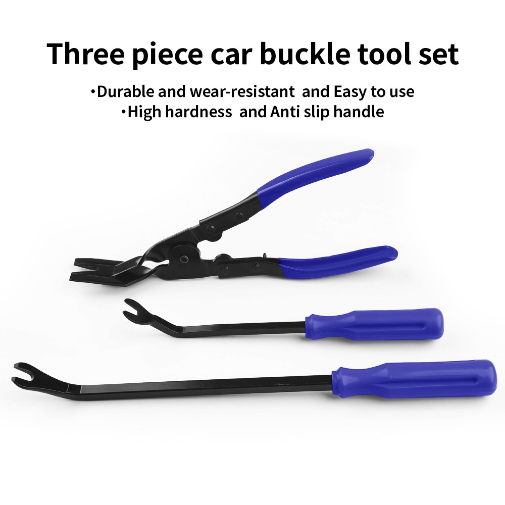 Set 3PCS Auto Trim Clip Remover Tool Removal Pliers Fastener Door Panel Retainer