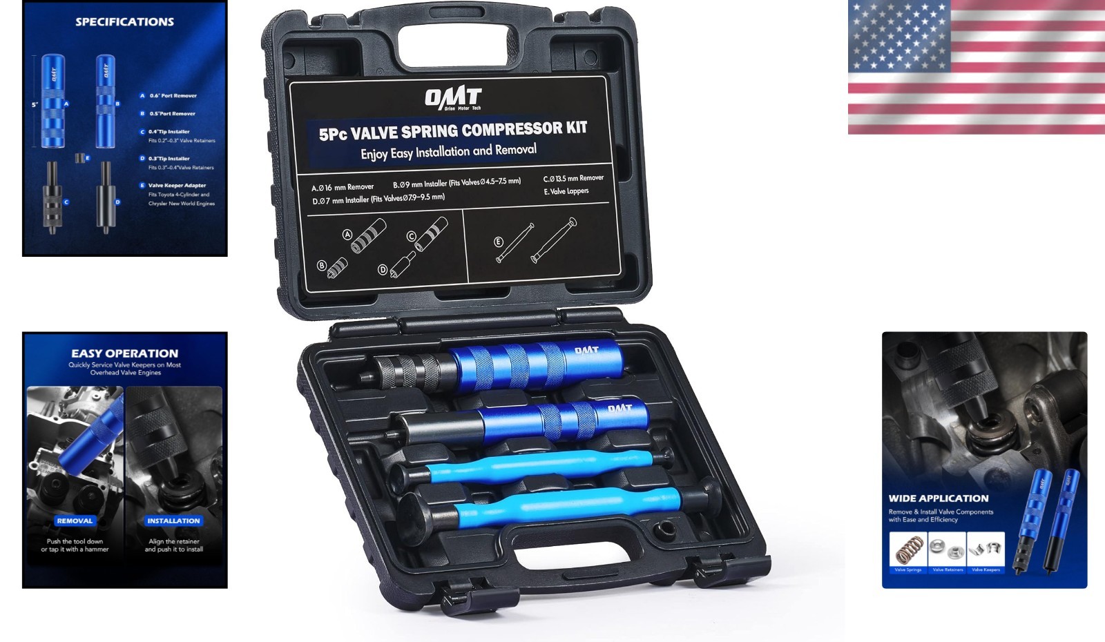 Pro Valve Keeper Tool Kit: Remover Installer, Lappers, Durability, Wide Engin…