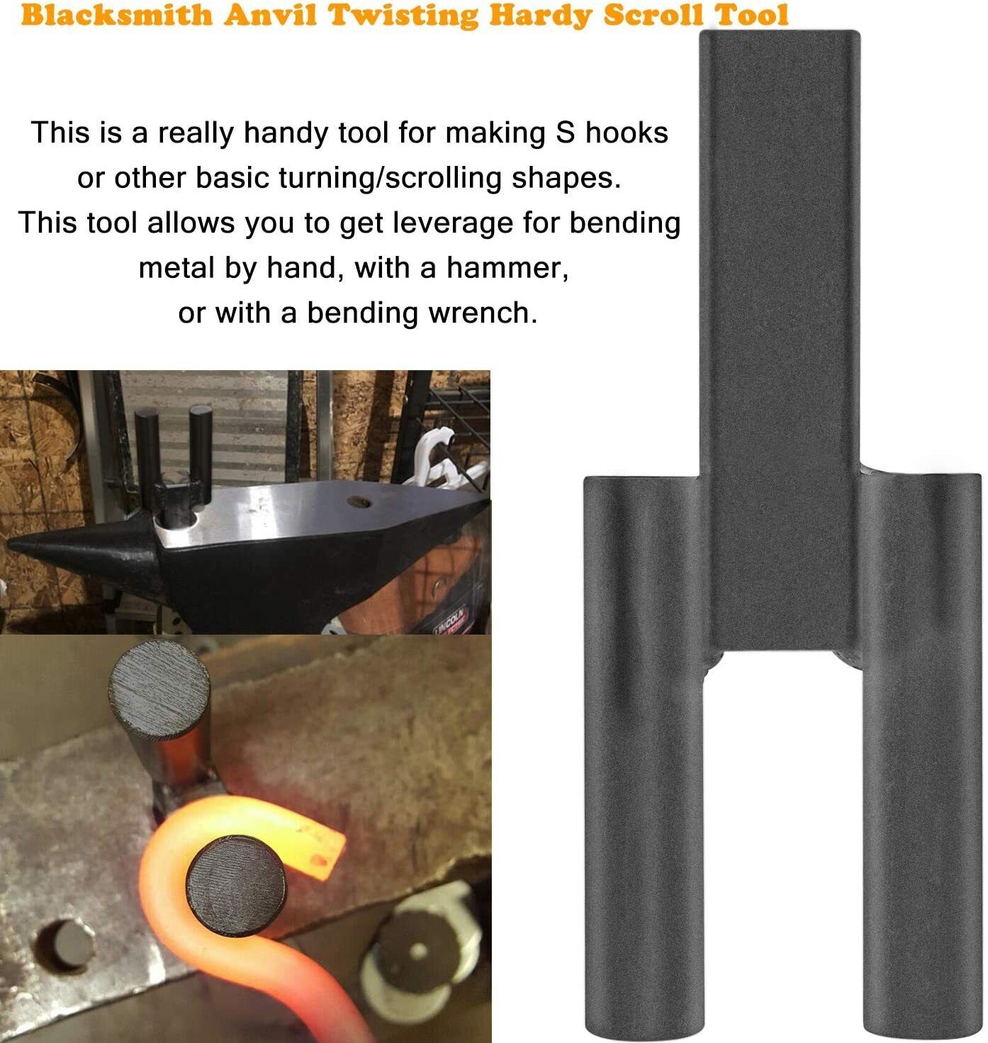 4Pcs 1 Inch Blacksmith Anvil Hardy Tool Set Creasing Stake Hot Cut Bottom Fuller