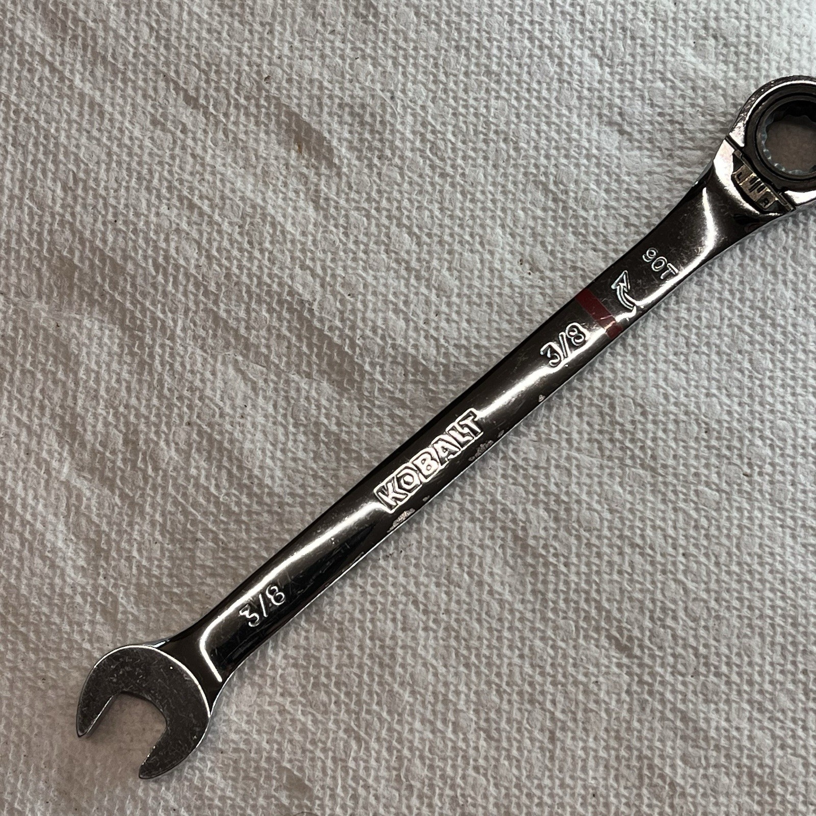 KOBALT #338404 Ratcheting comb wrench 3/8″ 12 point
