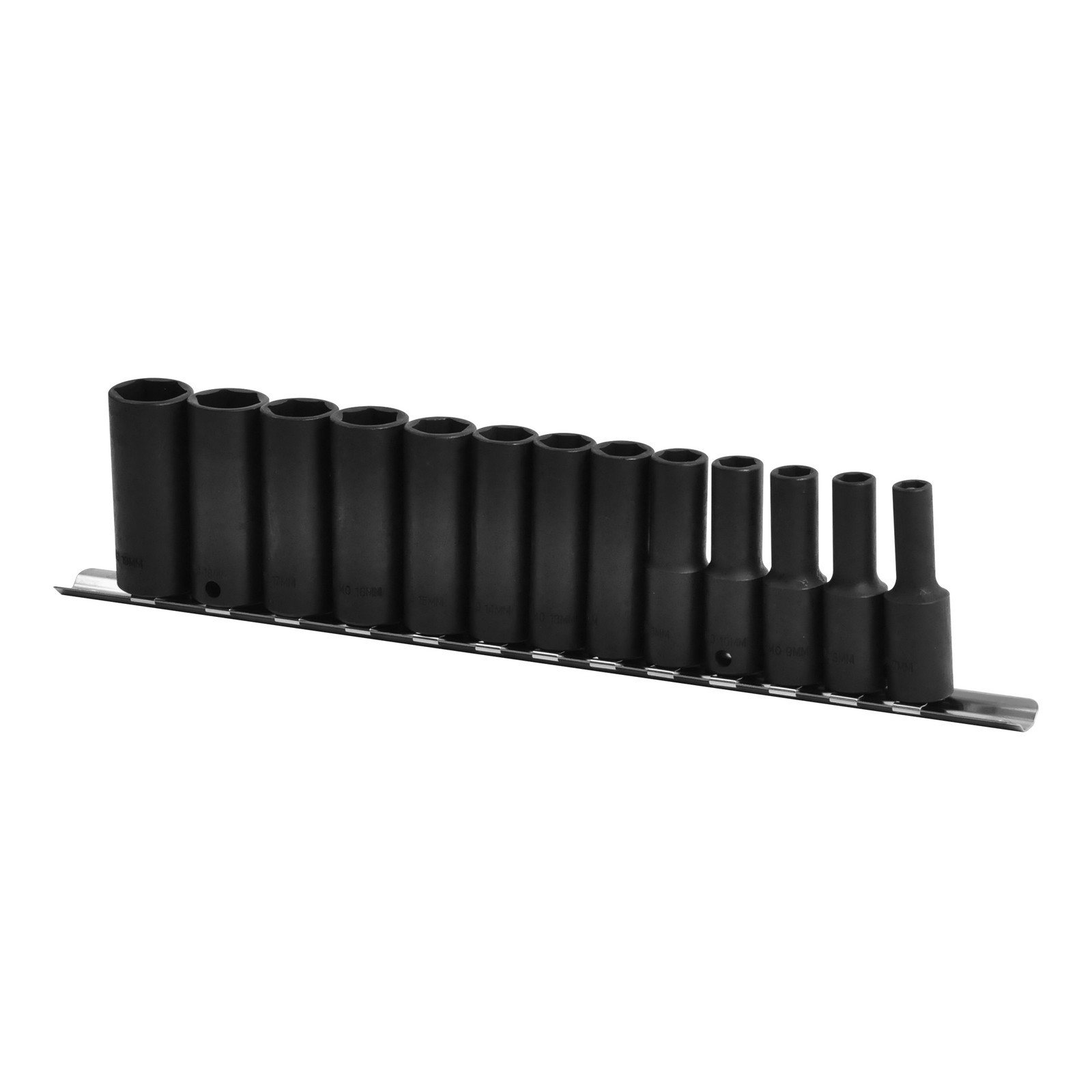 3/8″Drive Magnetic Impact Socket Set Deep 6-Point Metric 7mm to 19mm CR-MO 13PCS