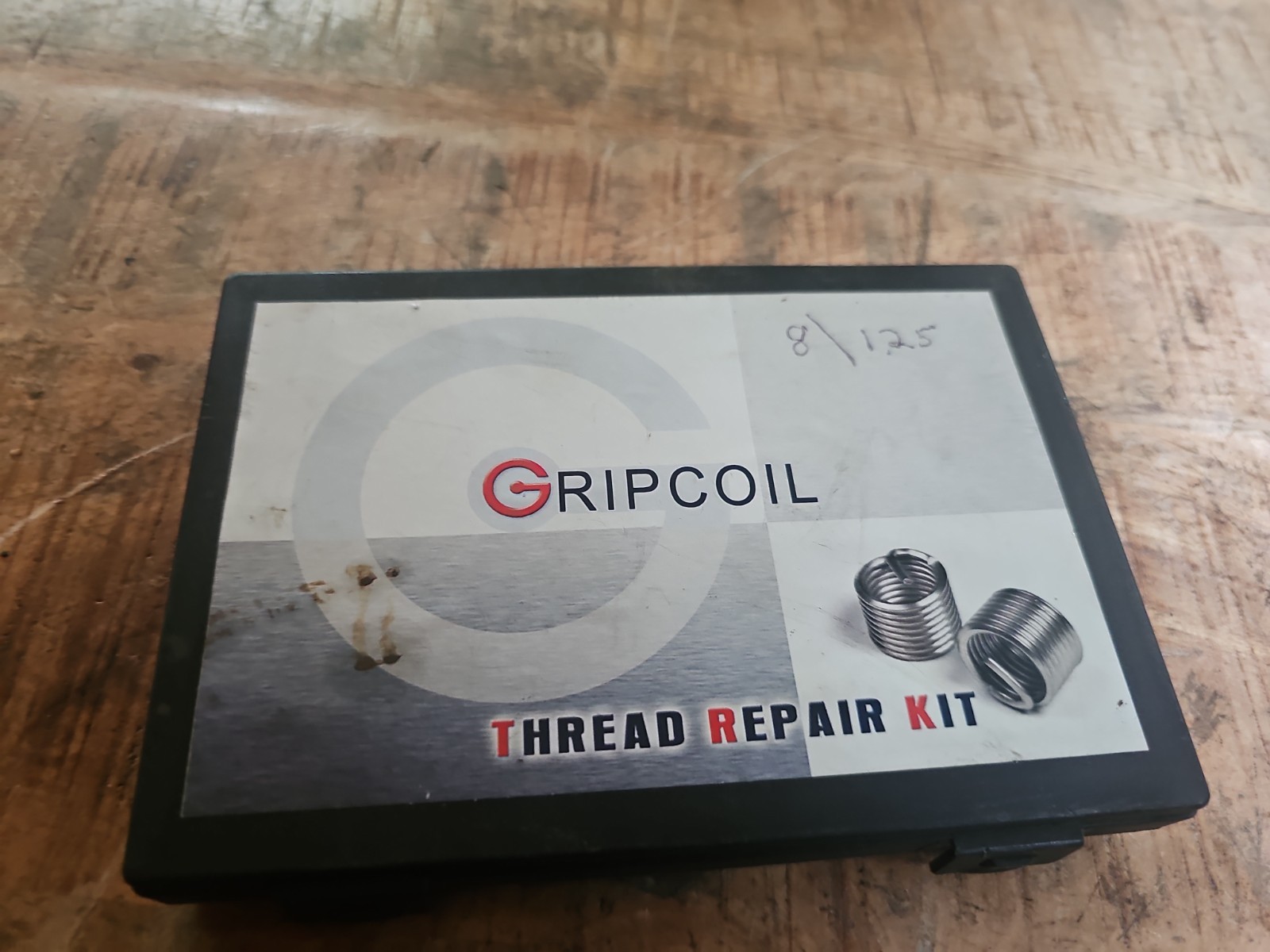 Helicoil type Grip Coil Metric 8mm X 1.25 Thread Repair Kit w/ 19 inserts