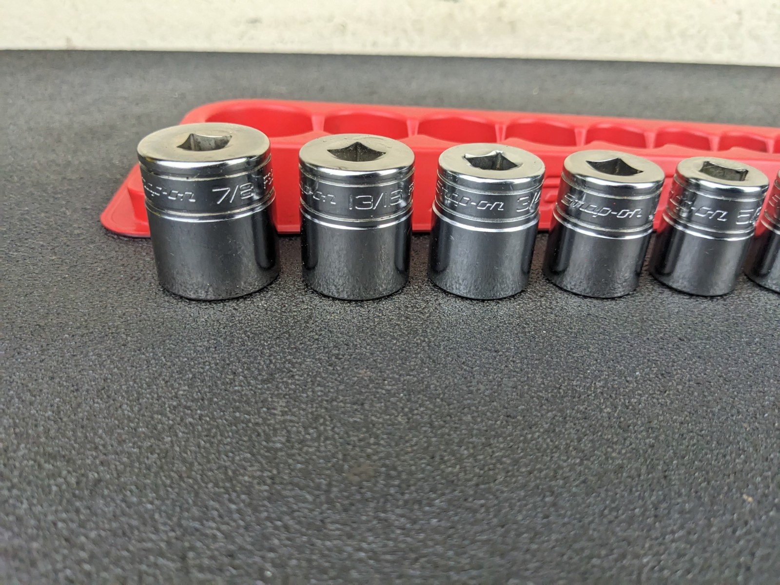 #bp369 Snap-On Tools 211FSY 11pc 3/8″ Drive 6-Point SAE Drive Shallow Socket Set