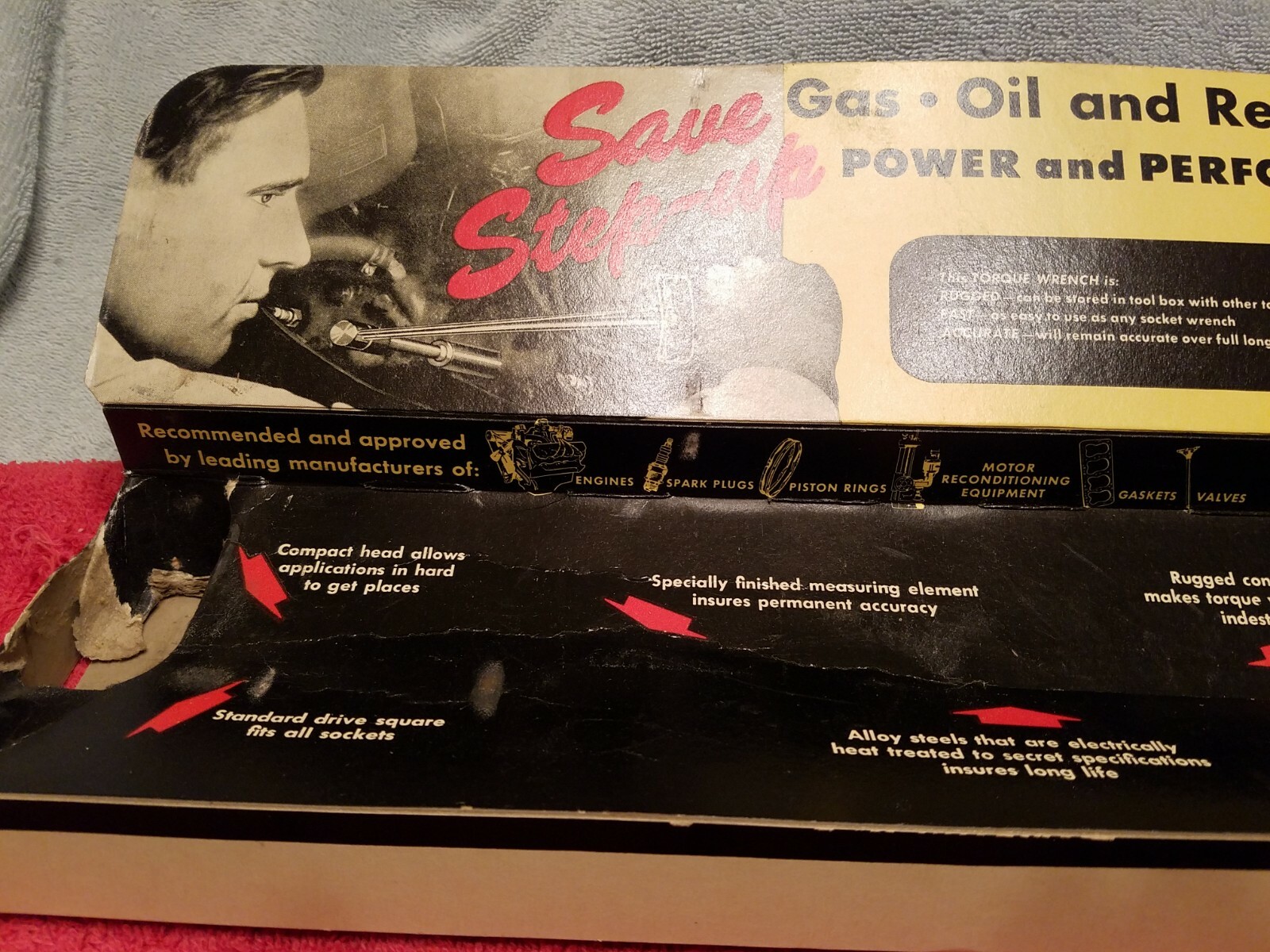 TRACTOR SUPPLY 1/2″ DRIVE BEAM TYPE TORQUE WRENCH A450 WITH BOX VINTAGE USA