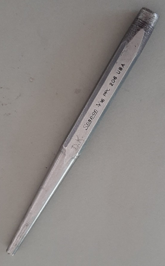 Snap On Tools USA 3/16″ Starter Punch 6″ Long PPC206 Initials 606
