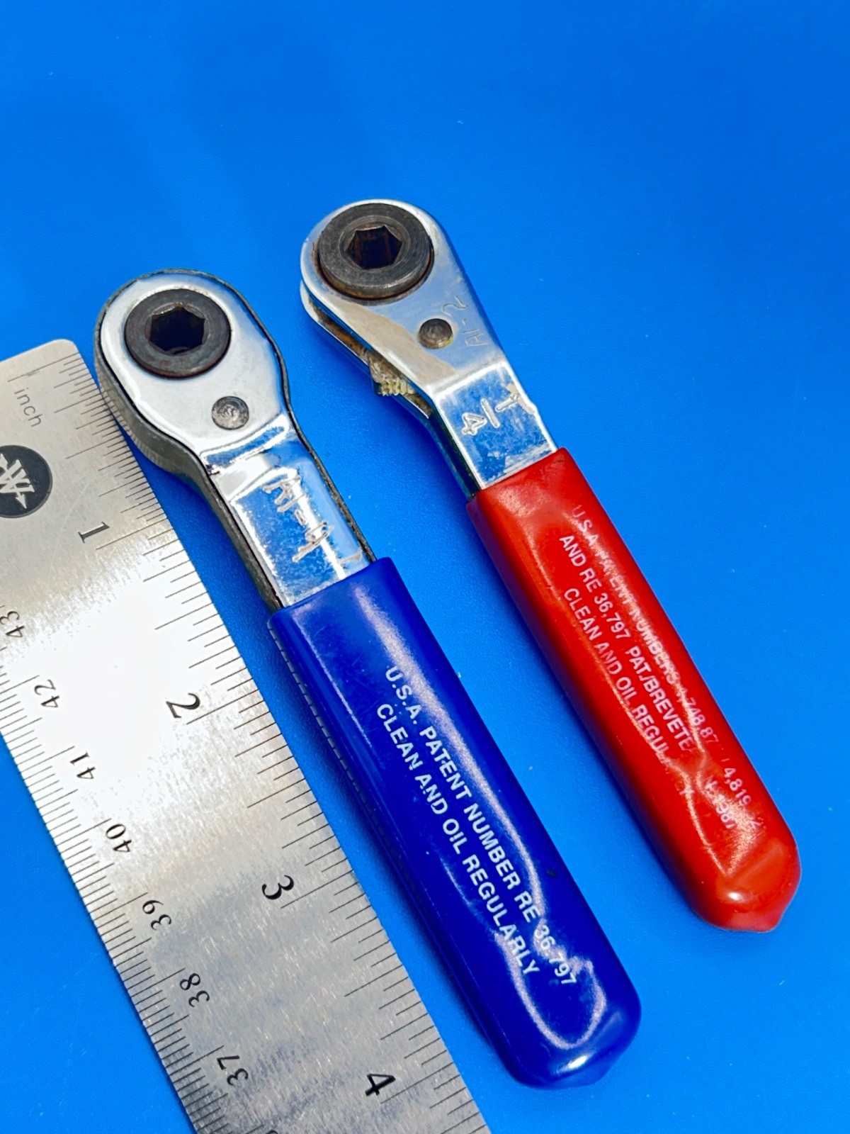 Blue Point Tools Offset Mini Ratcheting Driver 1/4” BTWOS 2 Pieces USA N-8