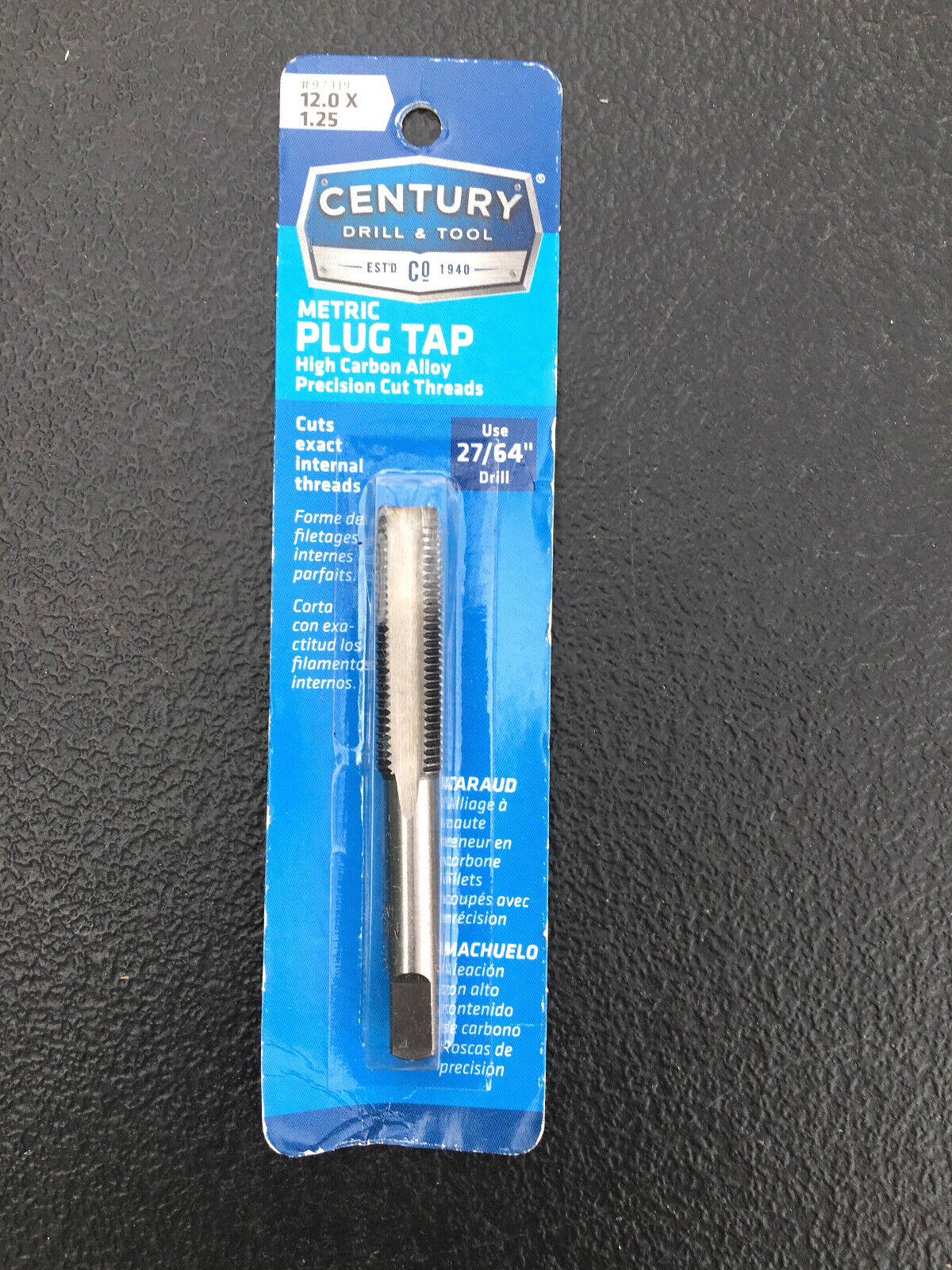 CENTURY 97319 12.0 X 1.25 METRIC HIGH CARBON ALLOY PLUG TAP