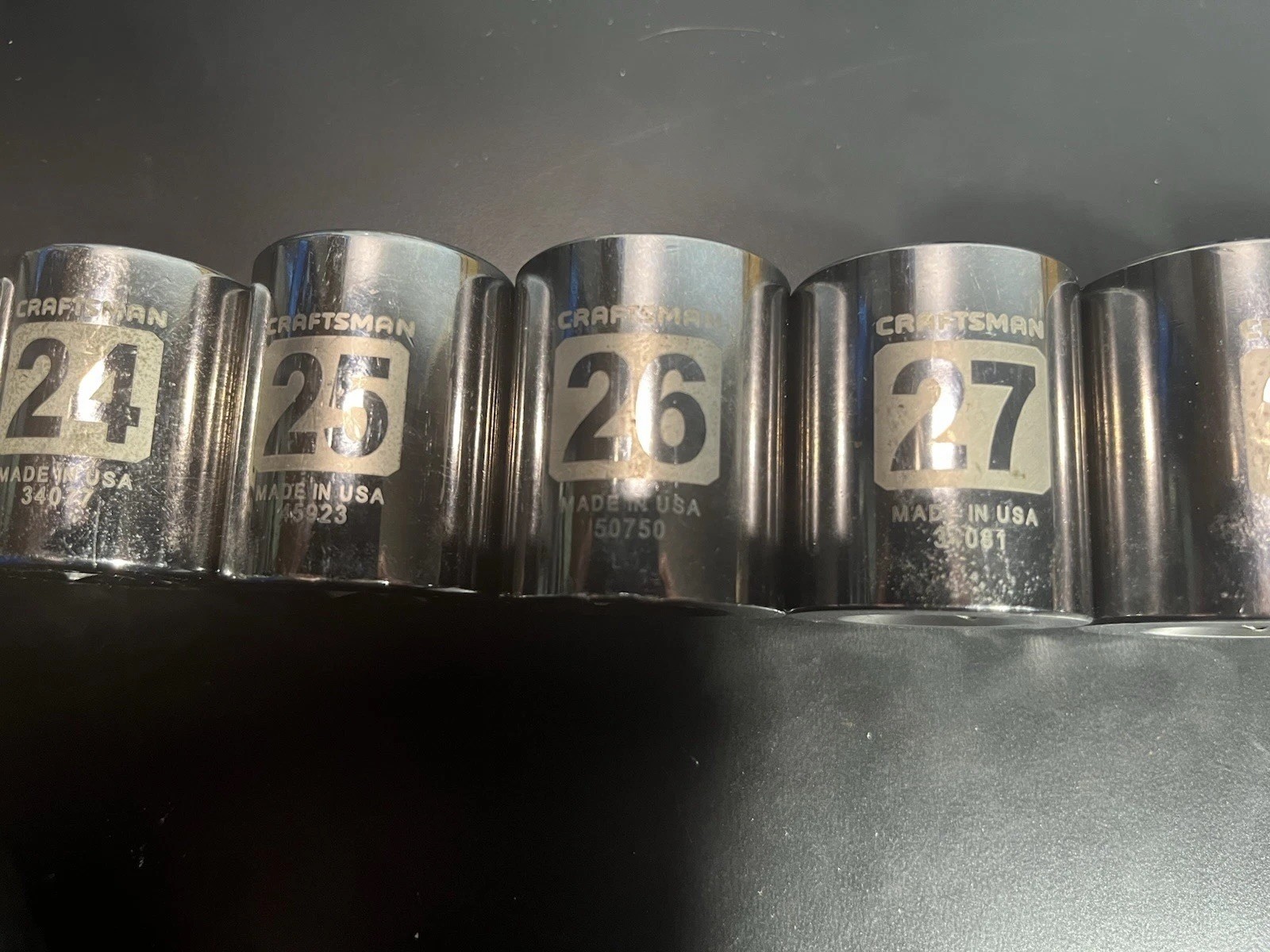 Craftsman USA EZ Read 1/2” Metric Sockets 21mm-36mm 12 Piece Set – Lightly Used