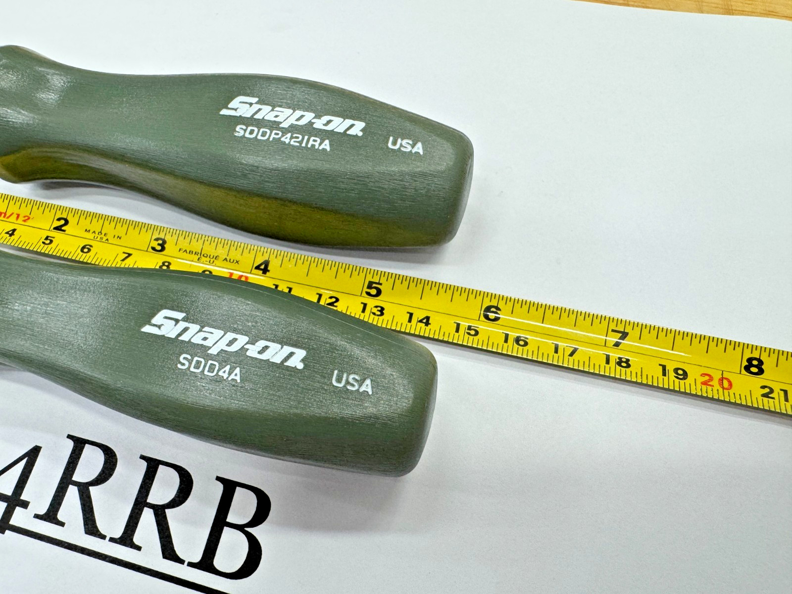 Snap-on Tools NEW COMBAT GREEN 2pc Hard Standard Handle Stubby Screwdriver Set
