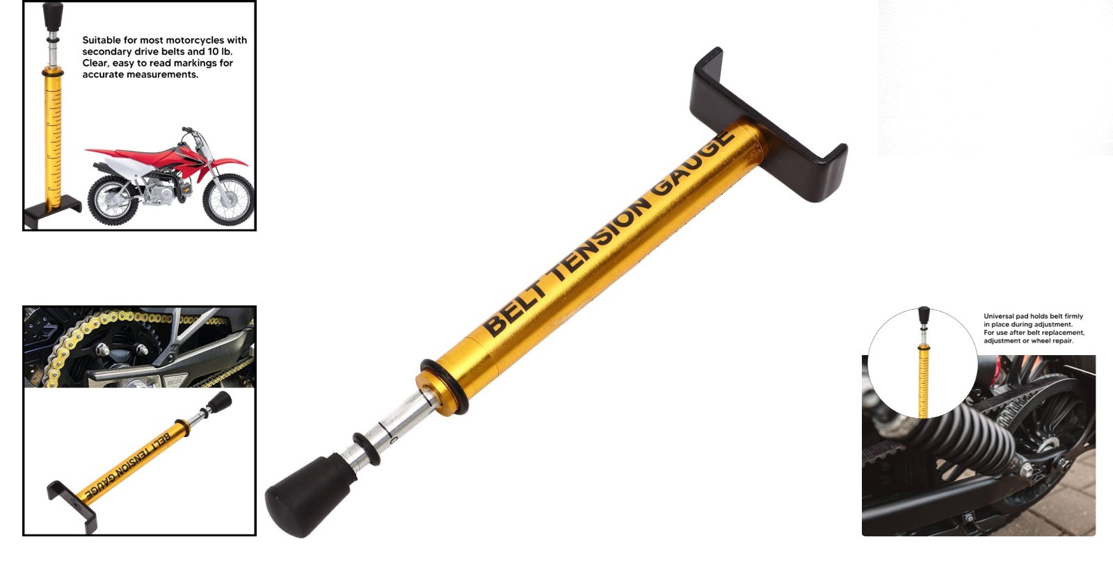 Universal Belt Tension Gauge with Secure L Pad – Accurate 10 lbs Measurement