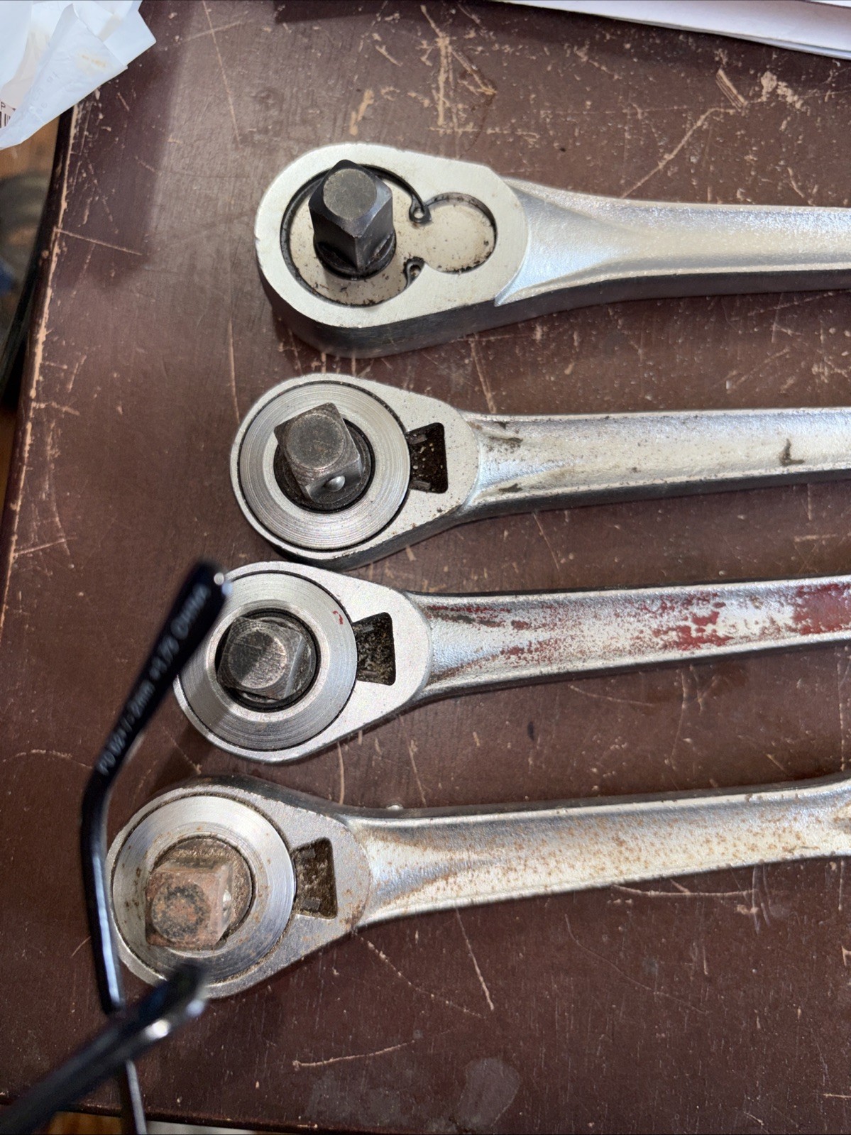 Lot Of 4 Vintage Craftsman 1/2” Quick Release Ratchets USA