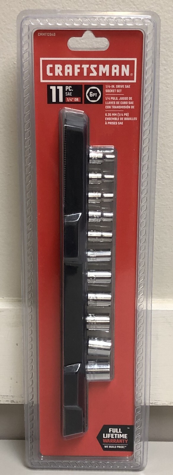 Craftsman 1/4-in Drive Standard (SAE) Shallow Socket Set, CMMT12040