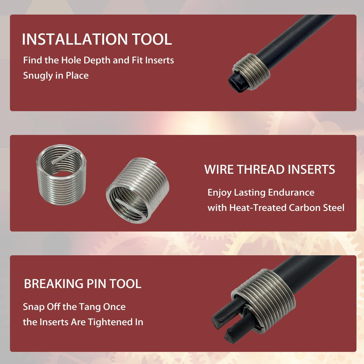 ANPTGHT 3/8-16 Inch Thread Repair Kit, Helicoil Inserts