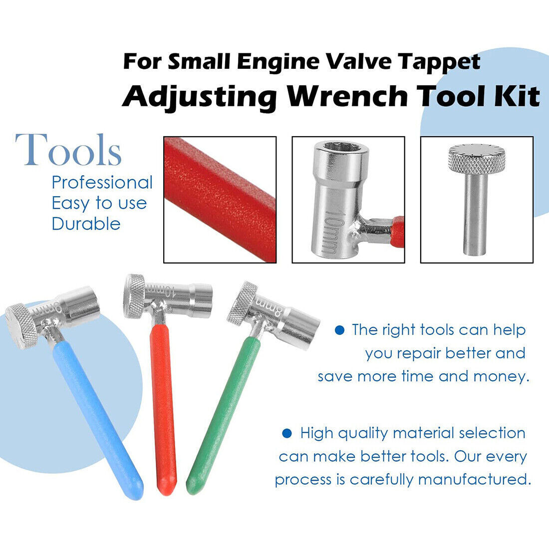 6PC Valve Tappet Adjusting Tool Set for HONDA YAMAHA SUZUKI KAWASAKI MOTORCYCLES