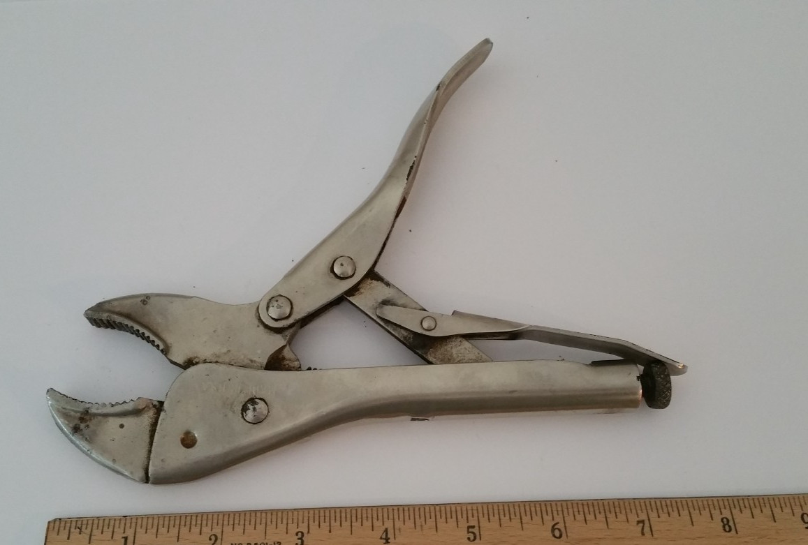 Vintage Craftsman 7.5″ Locking Pliers Vice Grip Curved Jaw USA K235