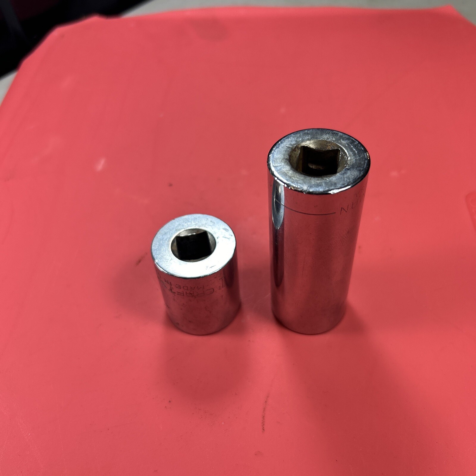 CRAFTSMAN -Lot Of 2 Sockets, Both 1” , Deep And Shallow,1/2” Drive,12pt Sockets