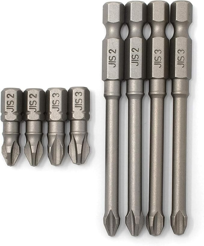 True JIS Metric Screwdriver Screw Driver Bits #2 #3 & 1/4″ Socket 0059-004/007