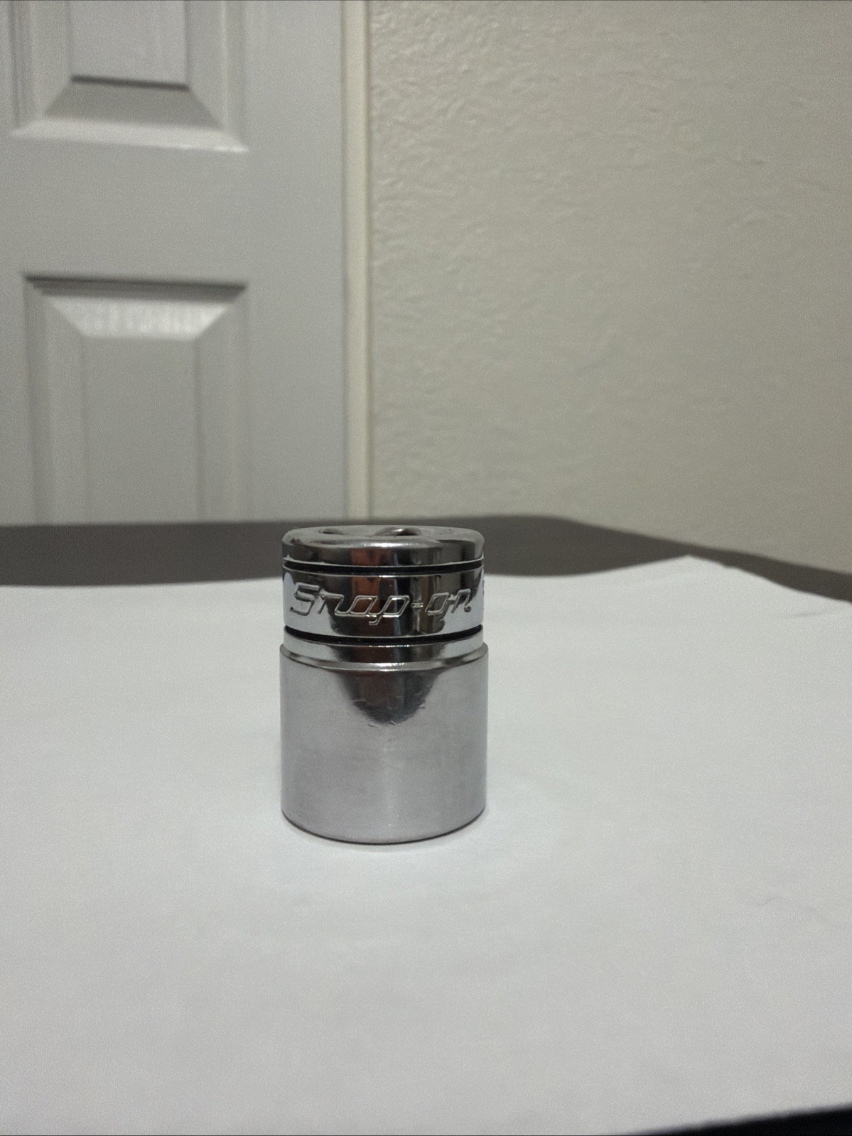 Snap On Tools FS201 3/8 Dr 6Pt SAE 5/8 Flank Dr Shallow Chrome Socket USA