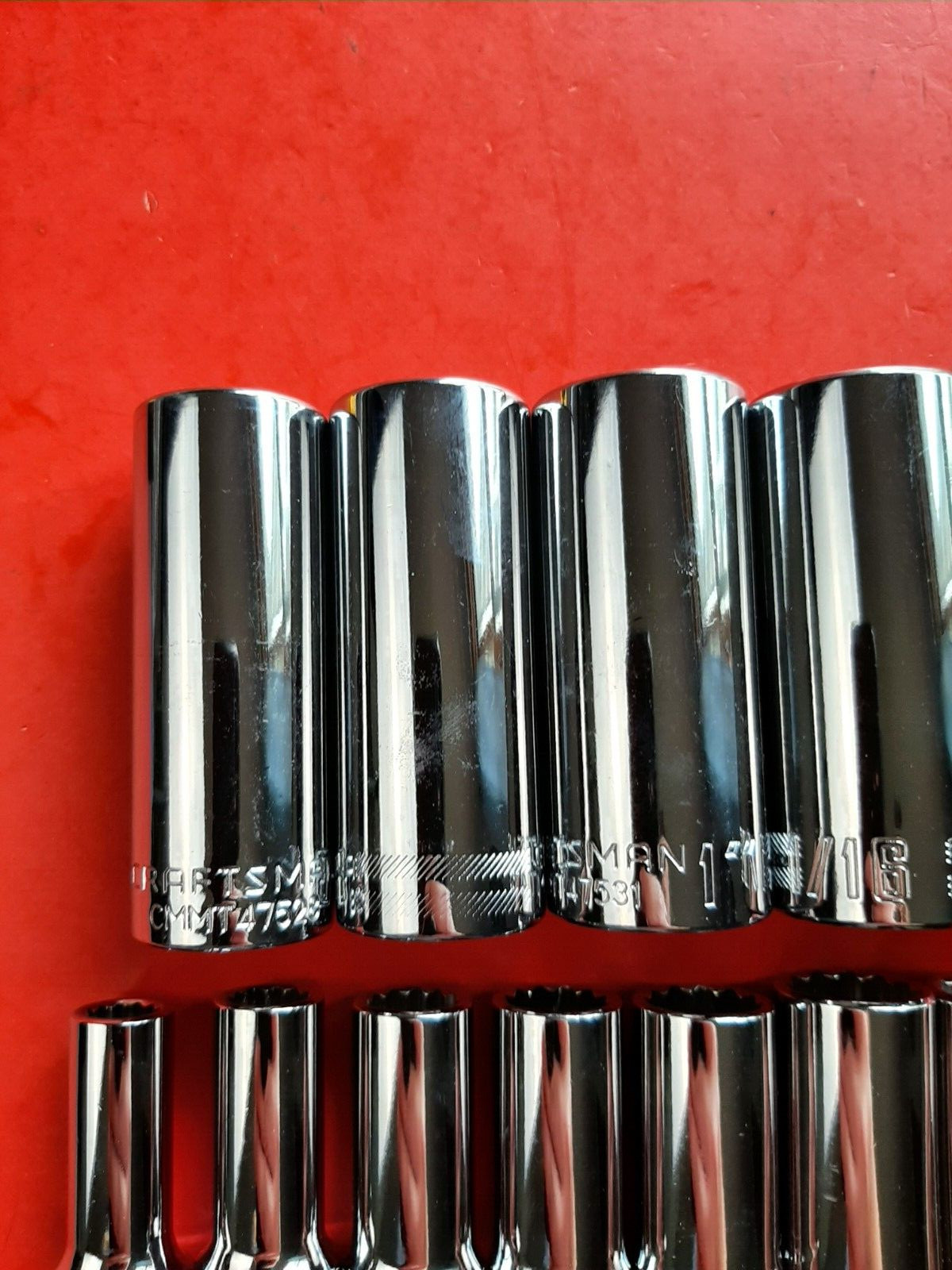 New Craftsman 13 Piece 1/2″ Drive Deep SAE 12 Point Socket Set 3/8 to 1-1/8″