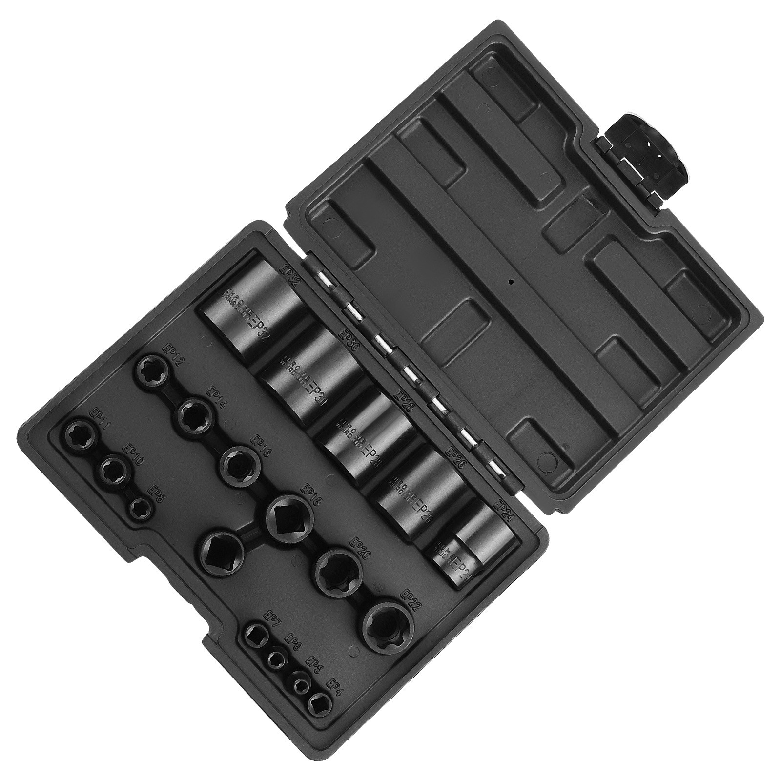 19 PC External Plus Socket Set 6 Point EP Socket EP4, EP5, EP6, EP7, EP8, EP10