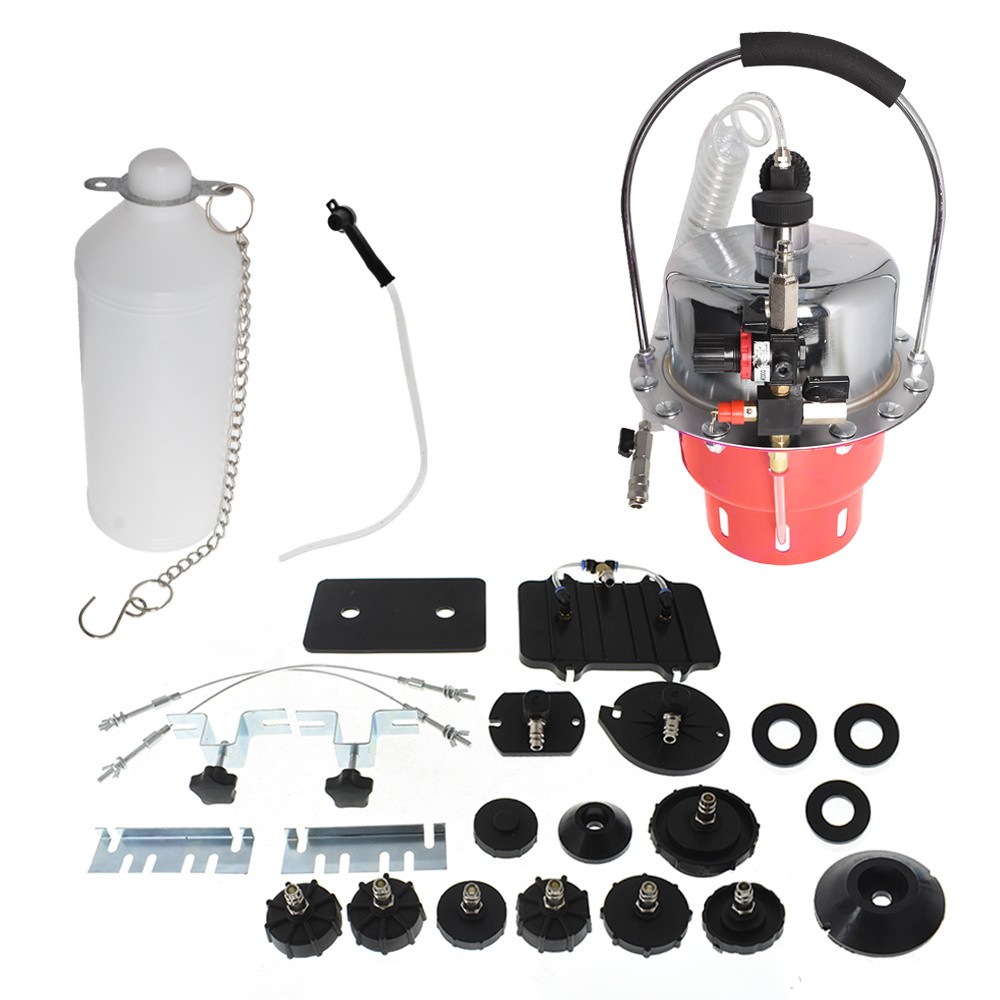 Labwork Pneumatic Pressure Bleeder Set Brake Clutch Valve System Fluid Bleeding